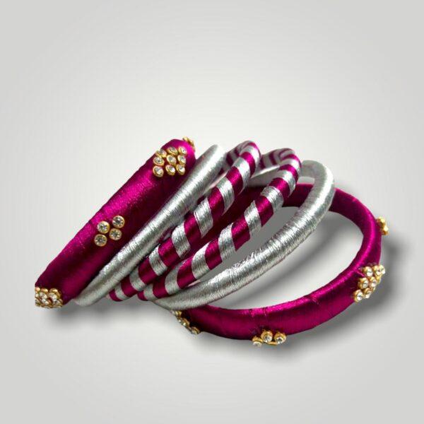 Thread bangles clearance designs latest